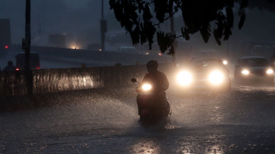 Imagen de archivo de las lluvias torrenciales en India.