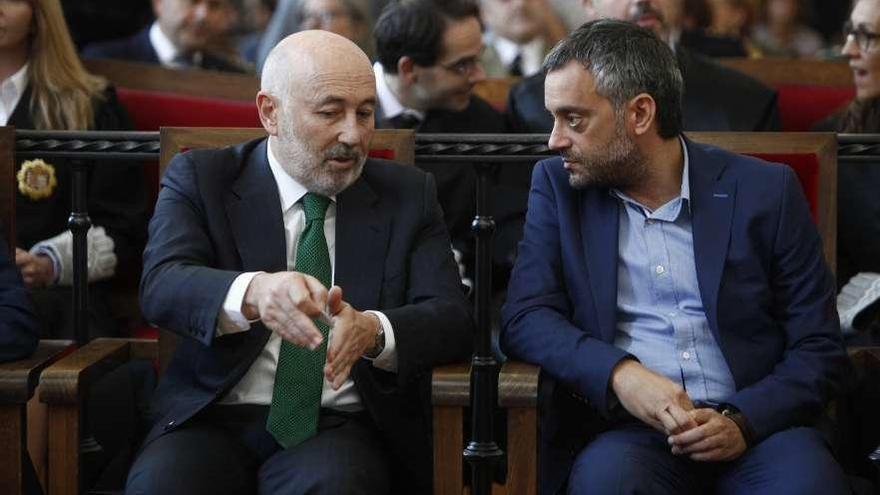 Javier Losada y Xulio Ferreiro, el viernes en la inauguración del año judicial.