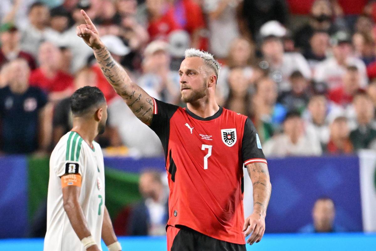 Marko Arnautovic, goleador de Austria ante Argelia