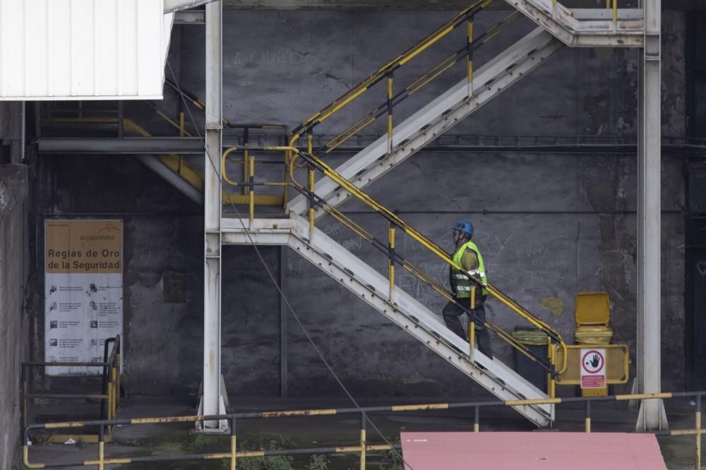 Jornada de trabajo en Arcelor en plena pandemia