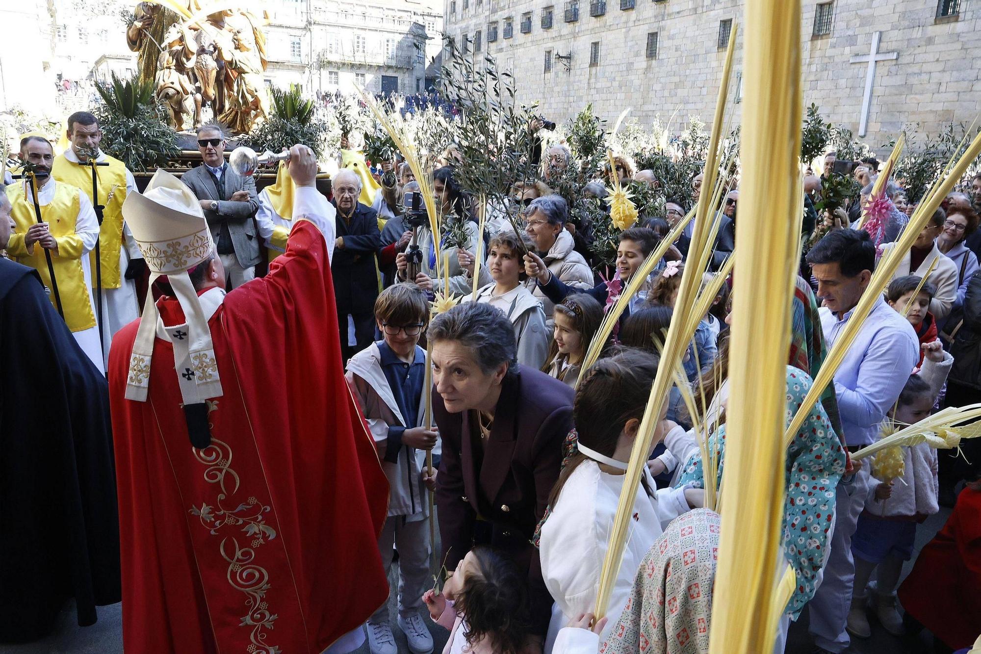 Procesión de la Borriquita y bendición de palmas en el Domingo de Ramos