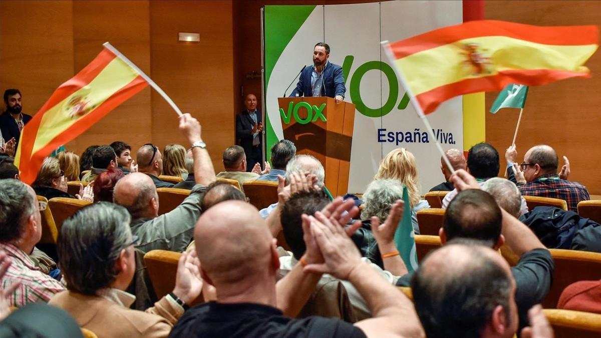 bilbao  03 11 2018 Santiago Abascal, en un acto de Vox en Bilbao
