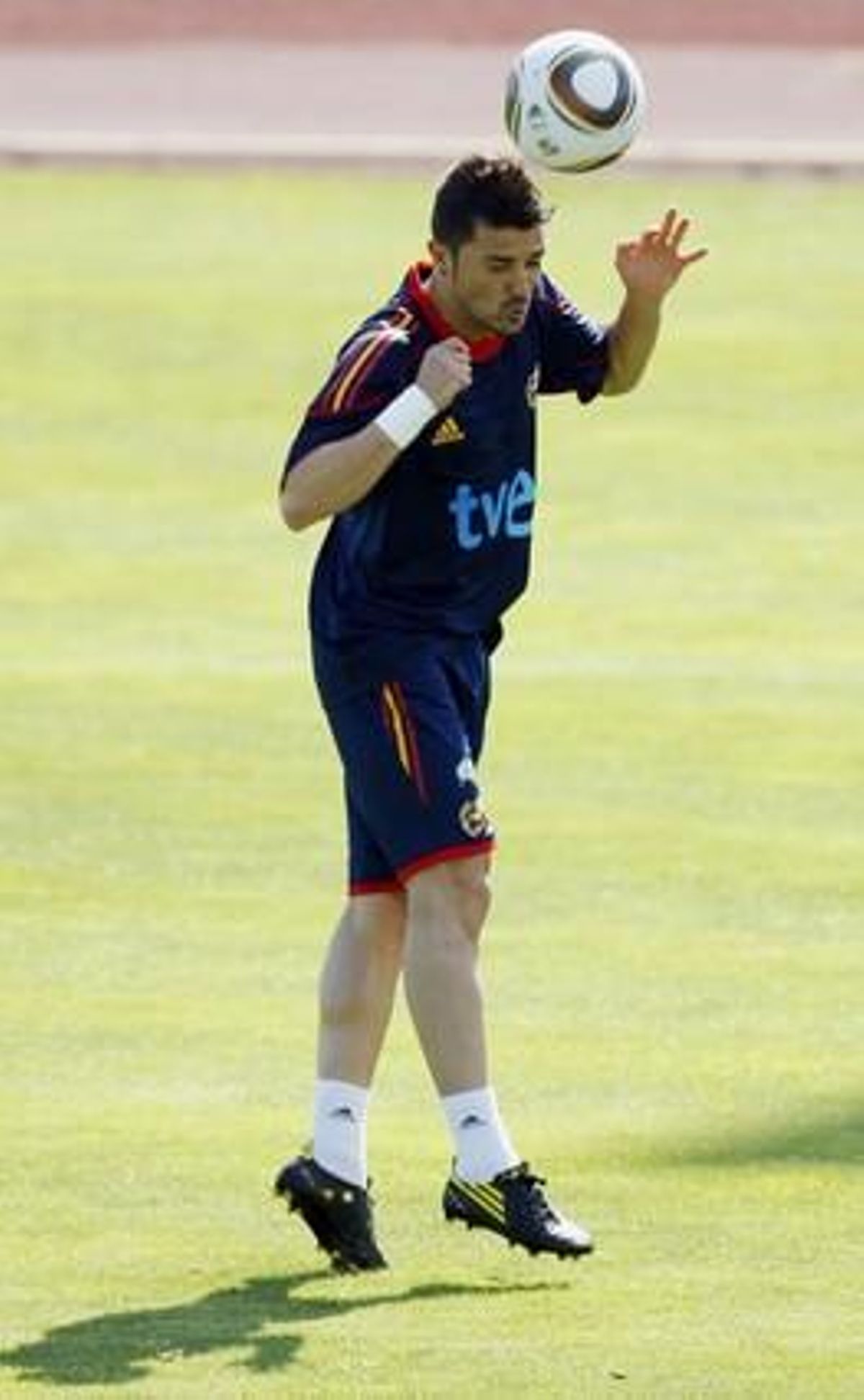 David Villa s’entrena a Las Rozas. L’asturià ha estat l’últim fitxatge blaugrana.