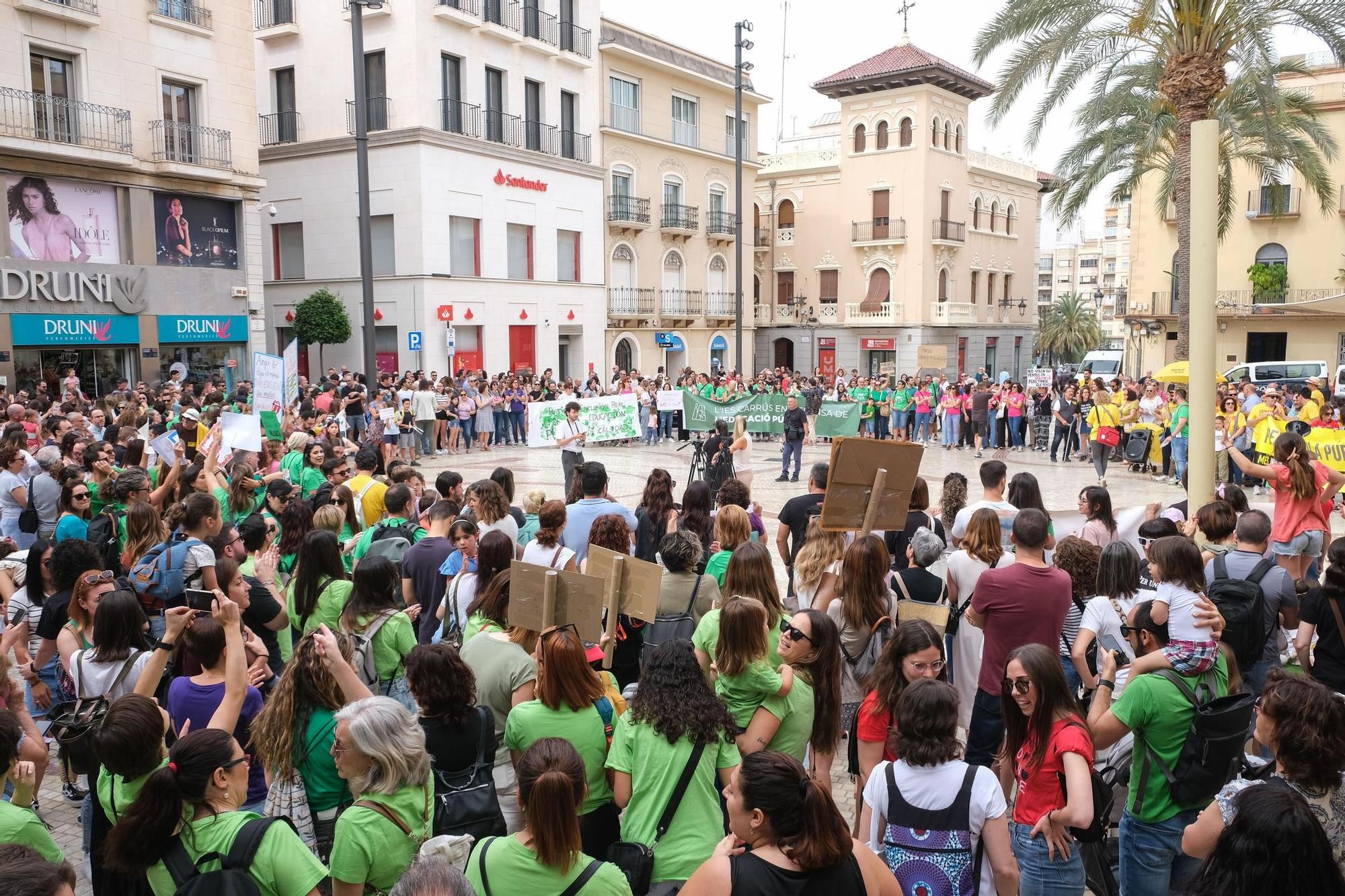 La huelga de educación en Elche