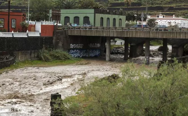 Efecto de la tormenta Therese en el norte de Gran Canaria