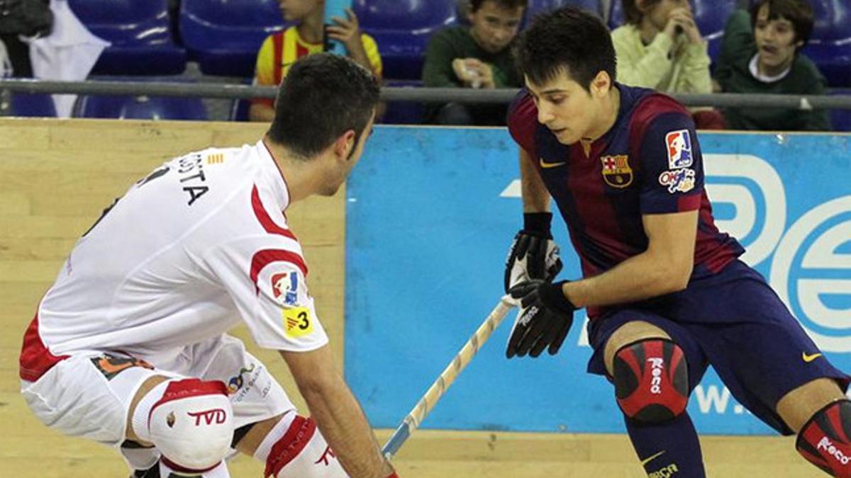 Xavi Costa, ante Matías Pascual en el Palau Blaugrana