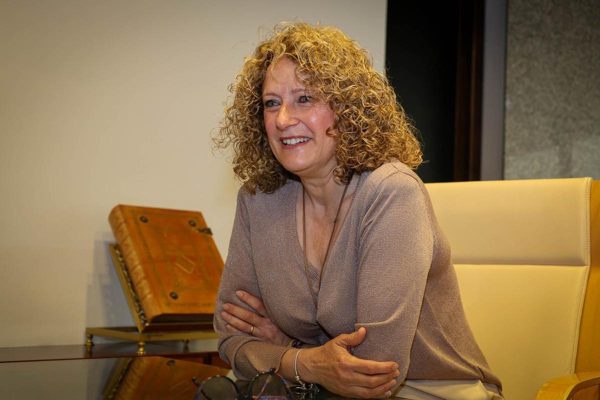 Amparo Folgado, durante la entrevista