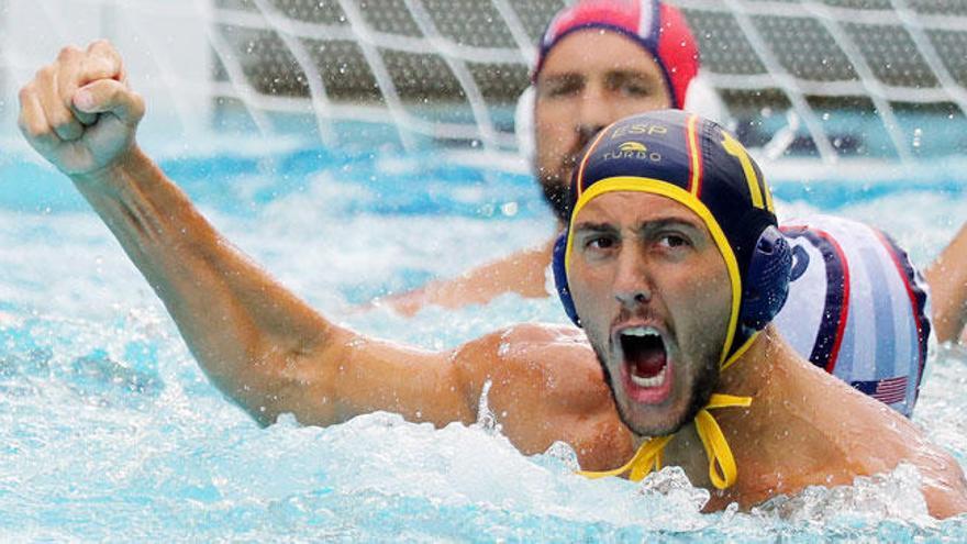 Daniel Lopez Pinedo celebra un gol.