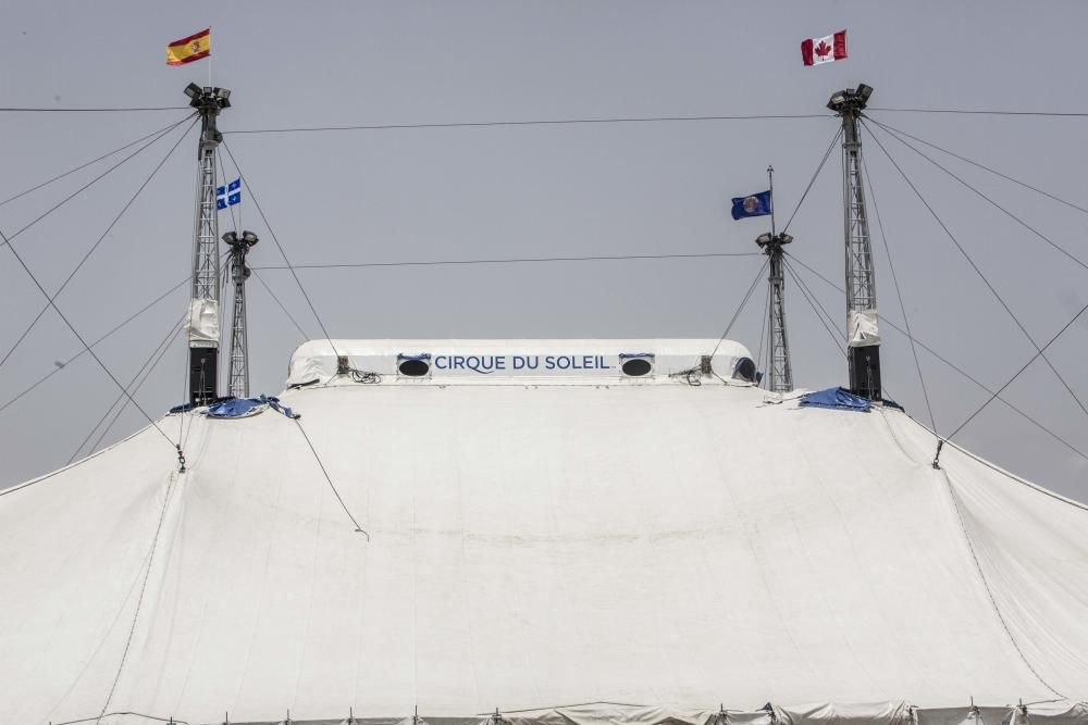 La compañía inicia en el recinto de Rabasa el montaje de la gran carpa de su espectaculo 'Totem'