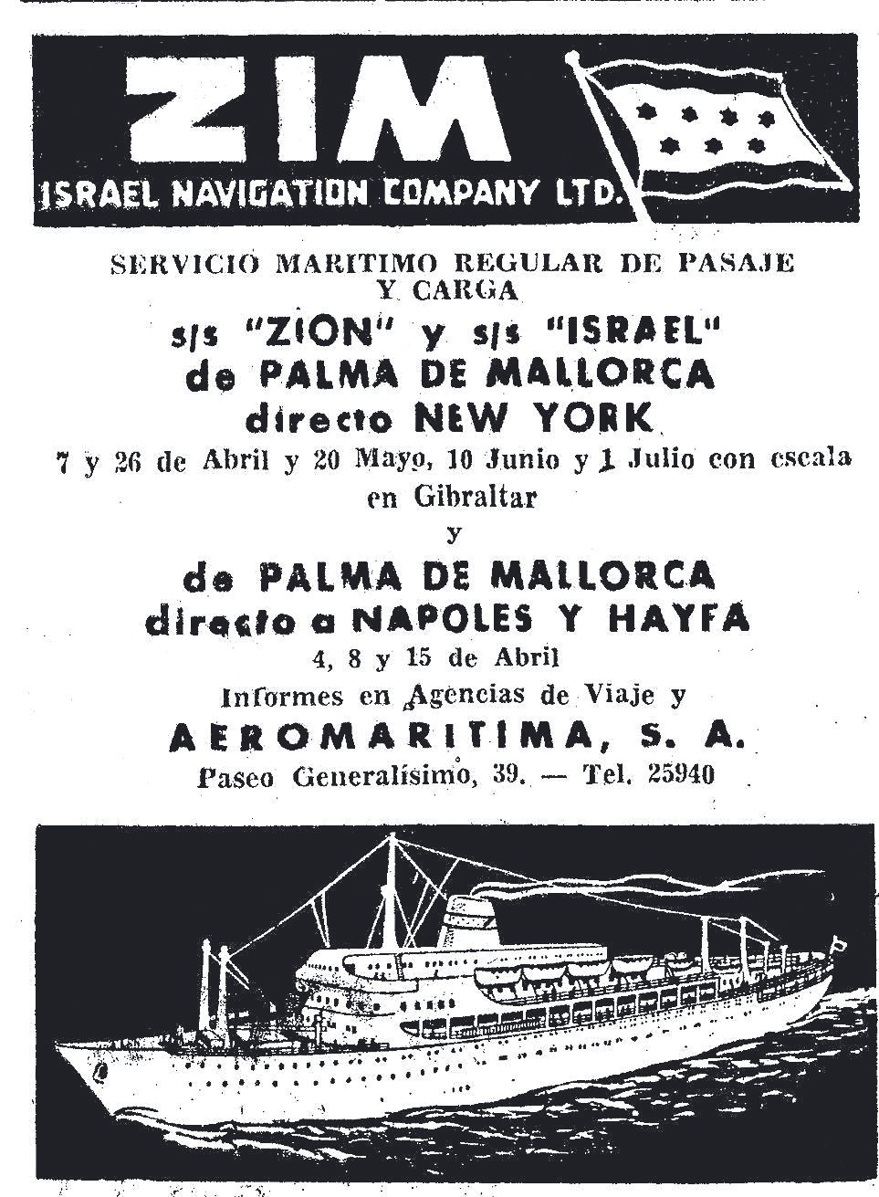 Los barcos que unieron Mallorca con Nueva York