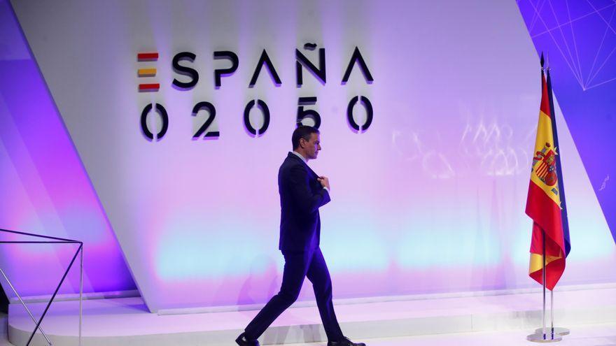 Sánchez en la presentación de 0-2050.