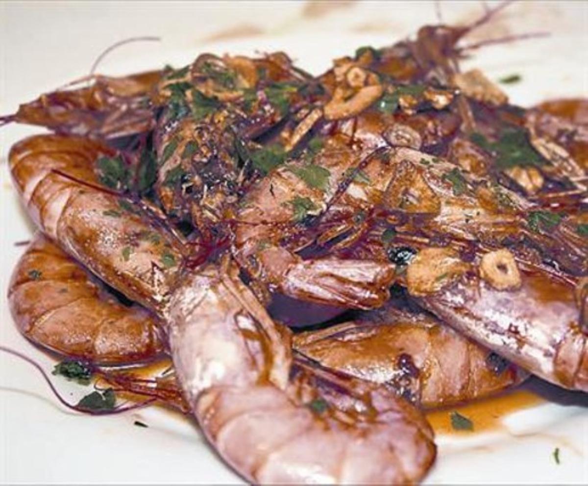 Los cocineros franceses suspiran por las gambas, aquí, a la plancha.