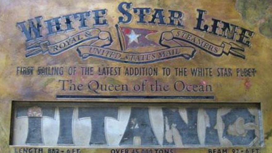 La placa del Titanic