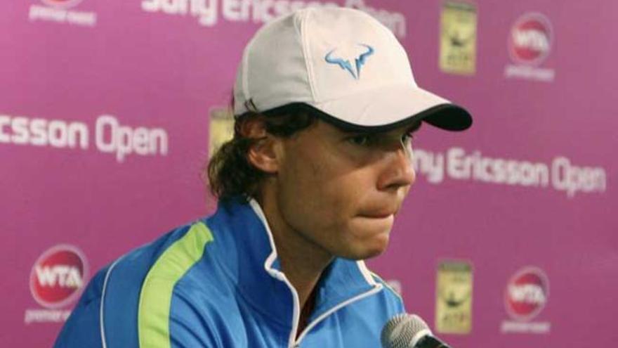 Rafa Nadal, en sala de prensa.