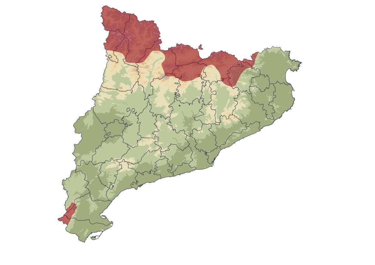 Mapa de distribución de la 'Coronella austriaca'.