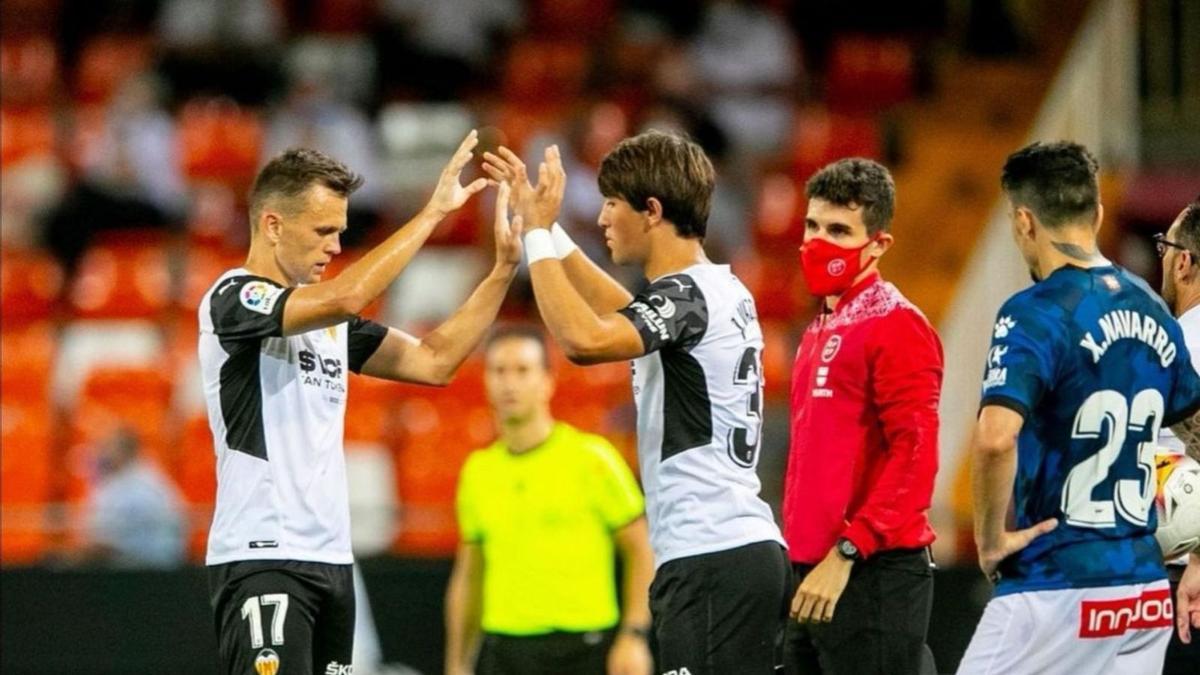 El canterano Jesús Vázquez, en el momento de su estreno oficial en la Liga, el pasado 30 de agosto.  | J.M. LÓPEZ