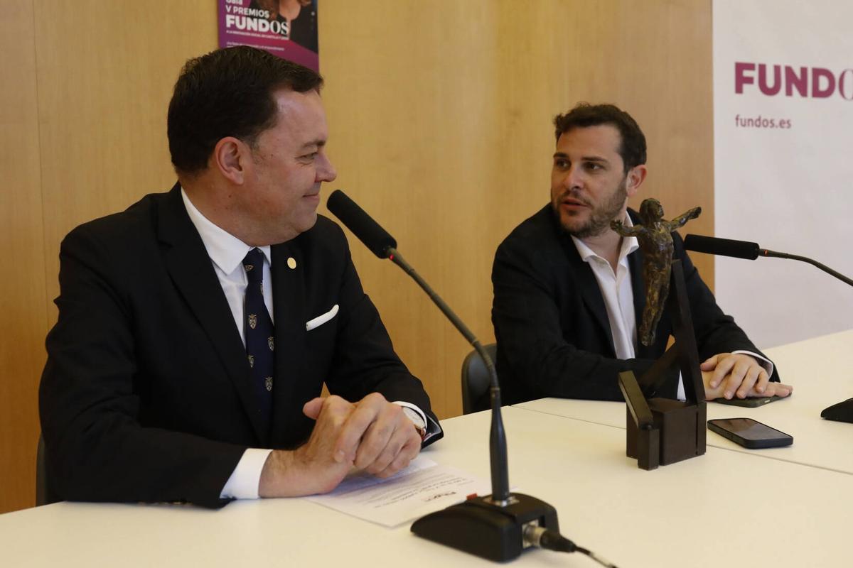 José María Viejo y Víctor López de la Parte en la presentación de los V Premios Fundos