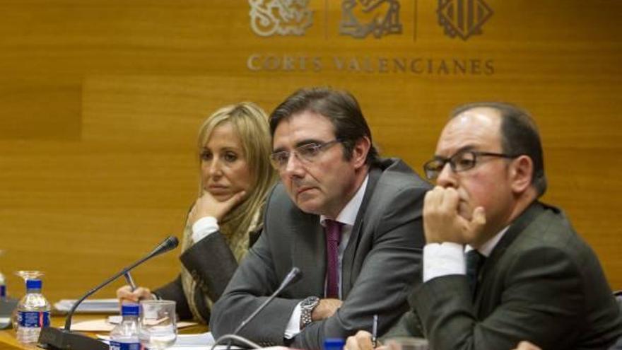 Ernesto Moreno, ayer, durante su comparecencia en la comisión de RTVV en las Corts.