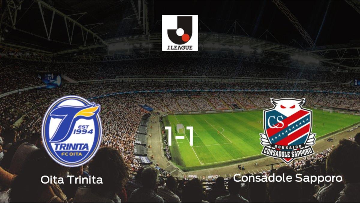 El Oita Trinita y el Consadole Sapporo firman tablas en el ¿ita Bank Dome (1-1)