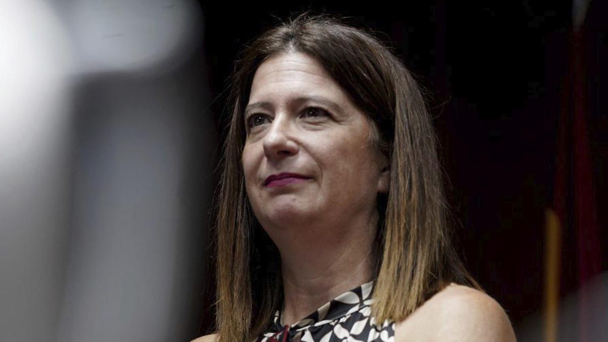 L’exmilitant socialista Leire Díez, en una comissió del Senat. | JOSÉ LUIS ROCA