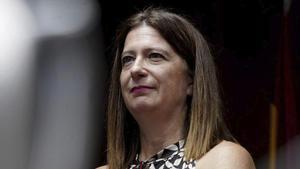 L’exmilitant socialista Leire Díez, en una comissió del Senat. | JOSÉ LUIS ROCA