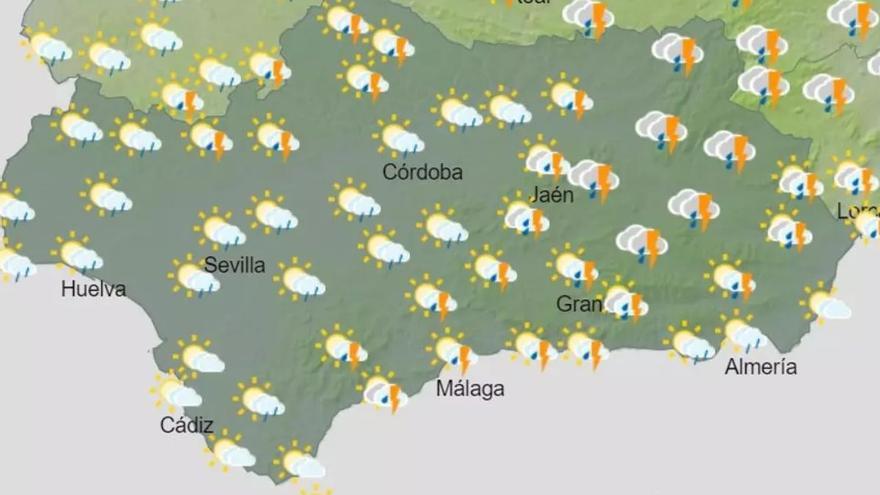 Aviso del tiempo para Andalucía: azota la borrasca y las lluvias no pararán tras su paso