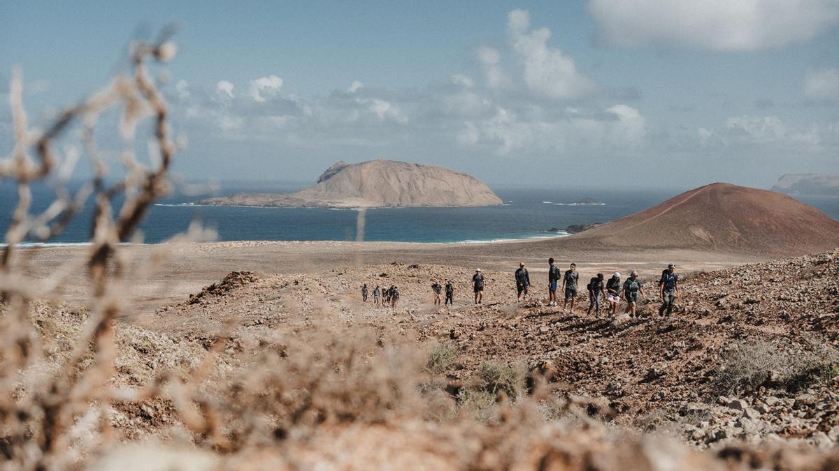 Un momento de las primeras dos etapas en La Graciosa.