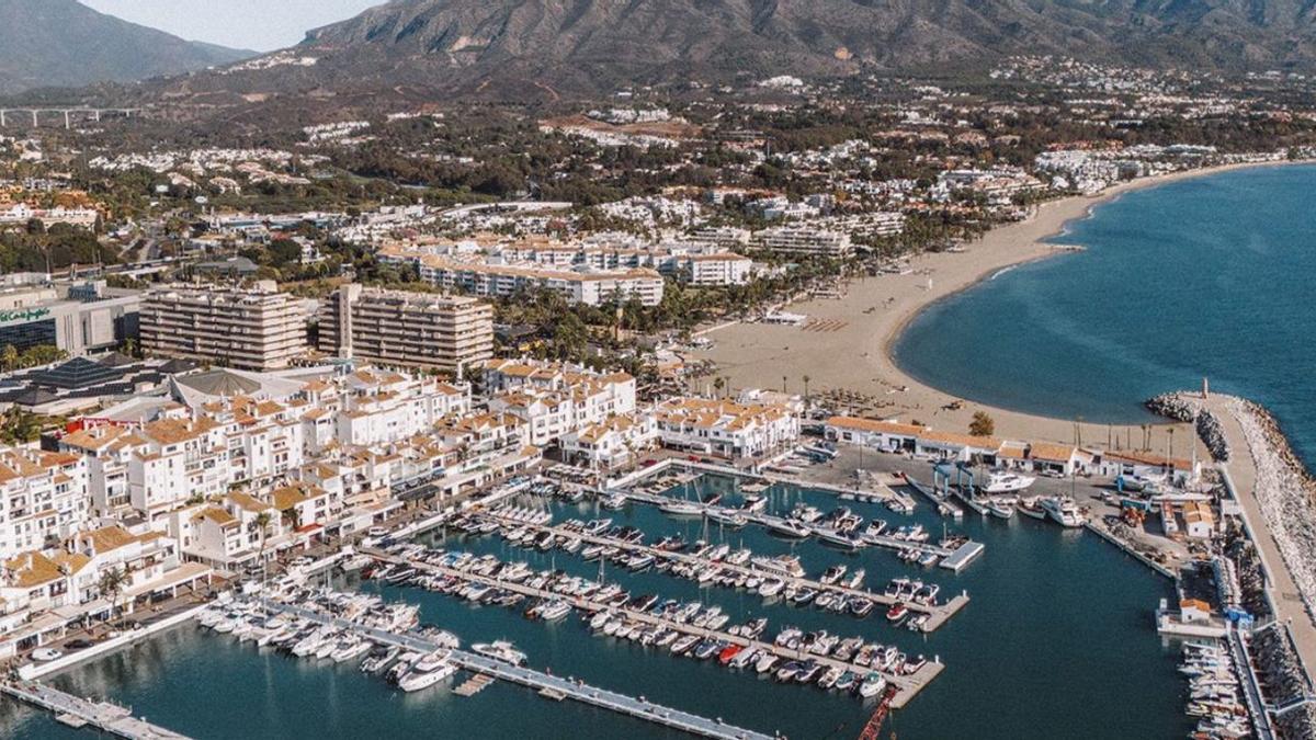 Vista área de una parte del término municipal de Marbella