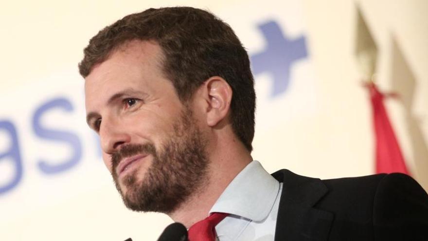 El líder del PP, Pablo Casado