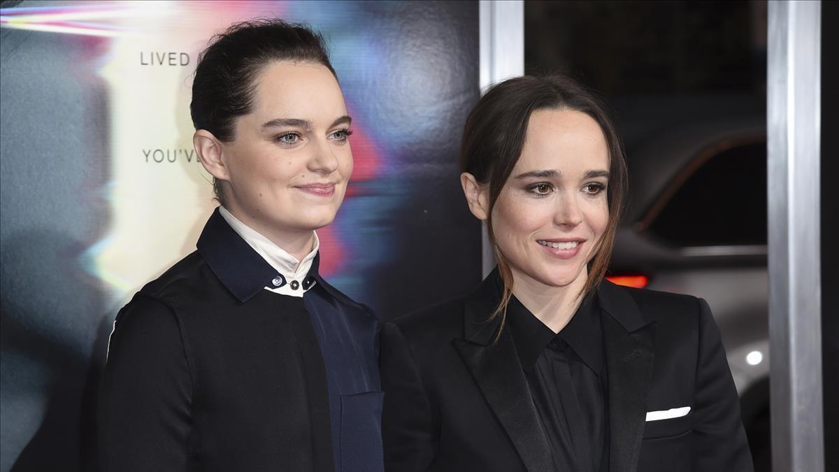 FILE - In this Sept 27 2017 file photo Emma Portner left and Ellen Page arrive at the world premiere of Flatliners at The Theatre at Ace Hotel in Los Angeles Page has married Portner her publicist confirms Page 30 first posted the news on Instagram Wednesday Jan 3 2018 with a photo of the couplea s hands wearing wedding bands on their ring fingers (Photo by Richard Shotwell Invision AP File) FILE - In this Sept 27 2017 file photo Emma Portner left and Ellen Page arrive at the world premiere of Flatliners at The Theatre at Ace Hotel in Los Angeles Page has married Portner her publicist confirms Page 30 first posted the news on Instagram Wednesday Jan 3 2018 with a photo of the couplea s hands wearing wedding bands on their ring fingers (Photo by Richard Shotwell Invision AP File)