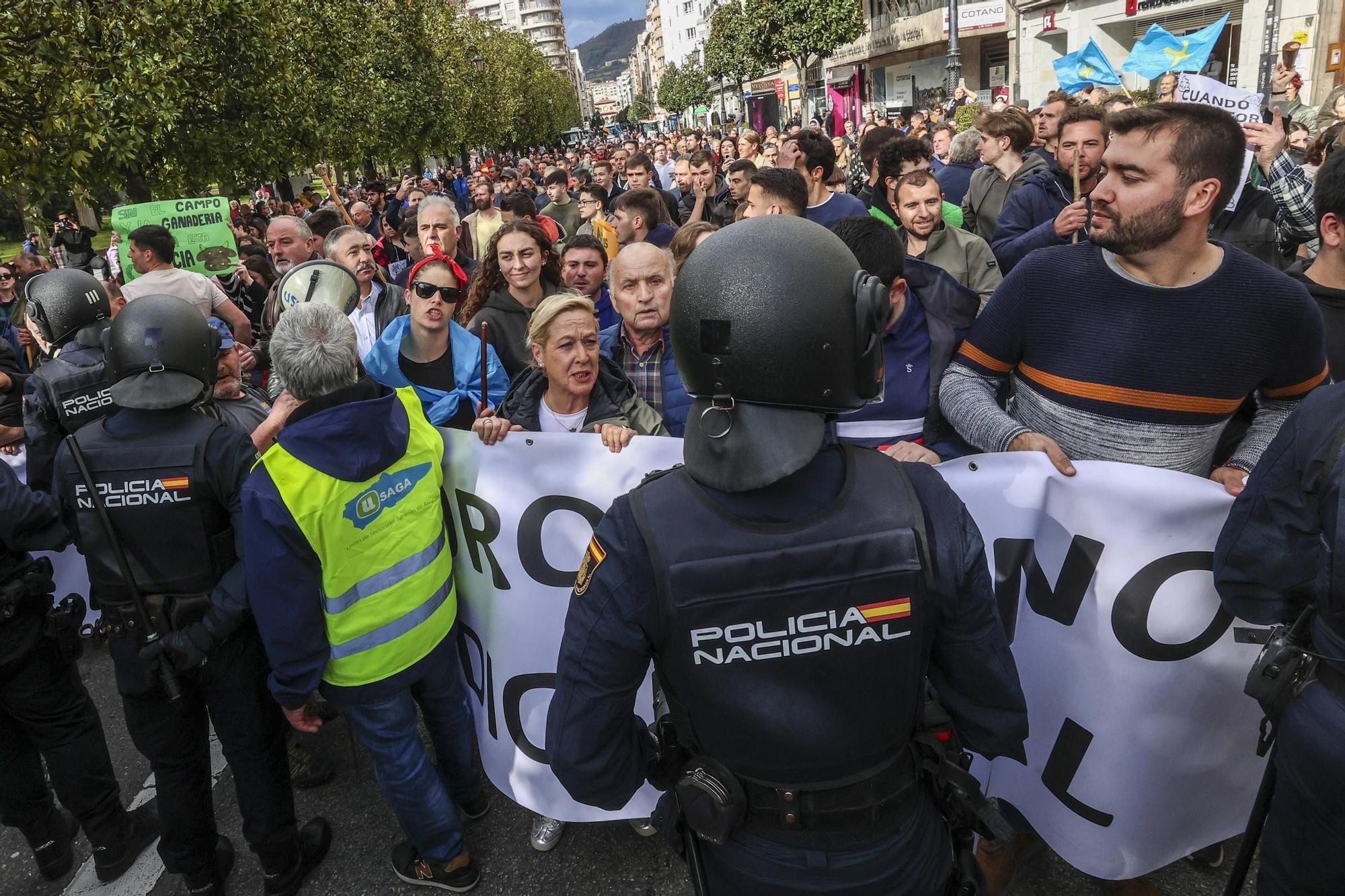 Así fue la protesta agrícola y ganadera convocada en Oviedo