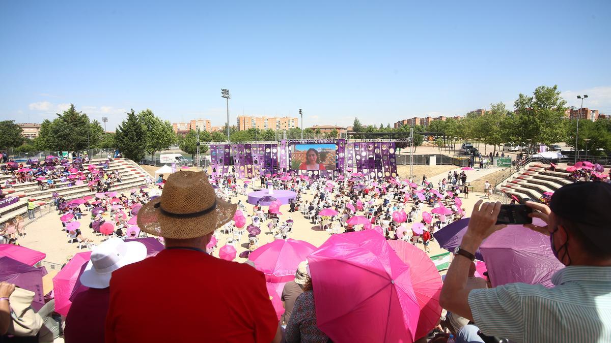 Archivo - Vista general de la IV Asamblea Ciudadana Estatal de Podemos, a 13 de junio de 2021, en el Auditorio Parque de Lucía de Alcorcón, Alcorcón, Madrid, (España). El encuentro se realiza con el fin de cerrar el proceso asambleario y proclamar el resu