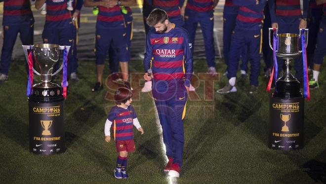 La fiesta del Doblete en el Camp Nou