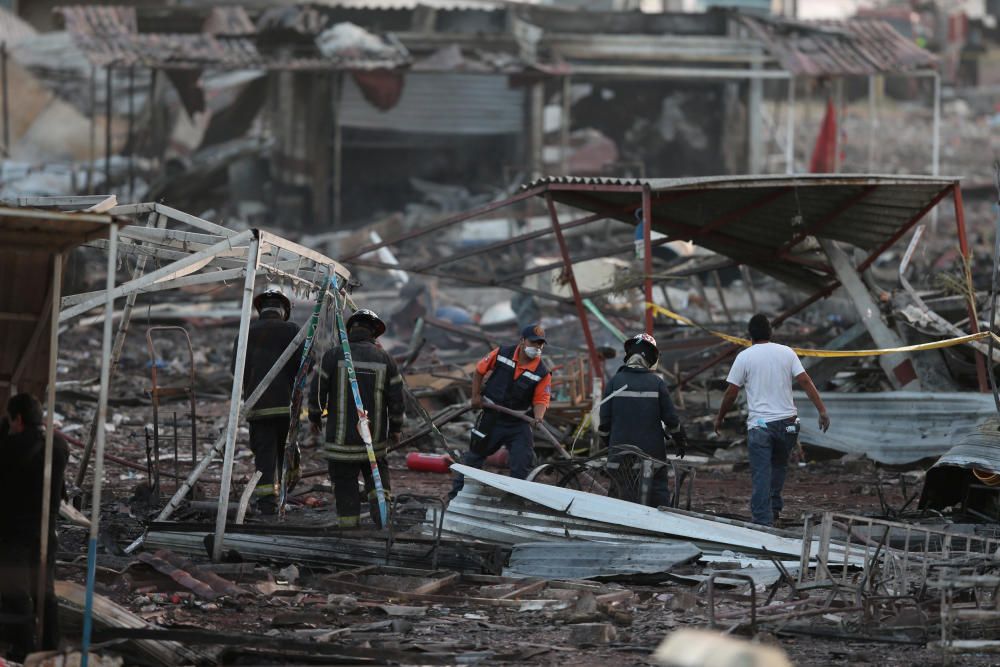 Explosión en un mercado pirotécnico en México