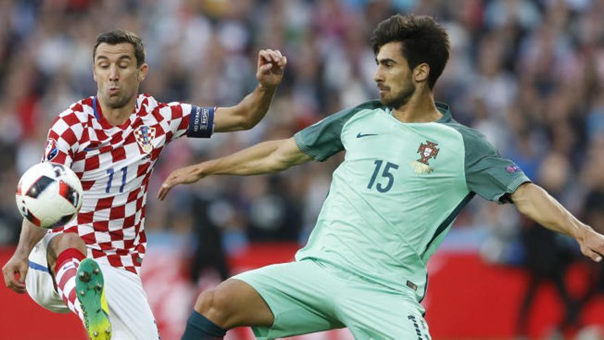 André, en un partido con Portugal.