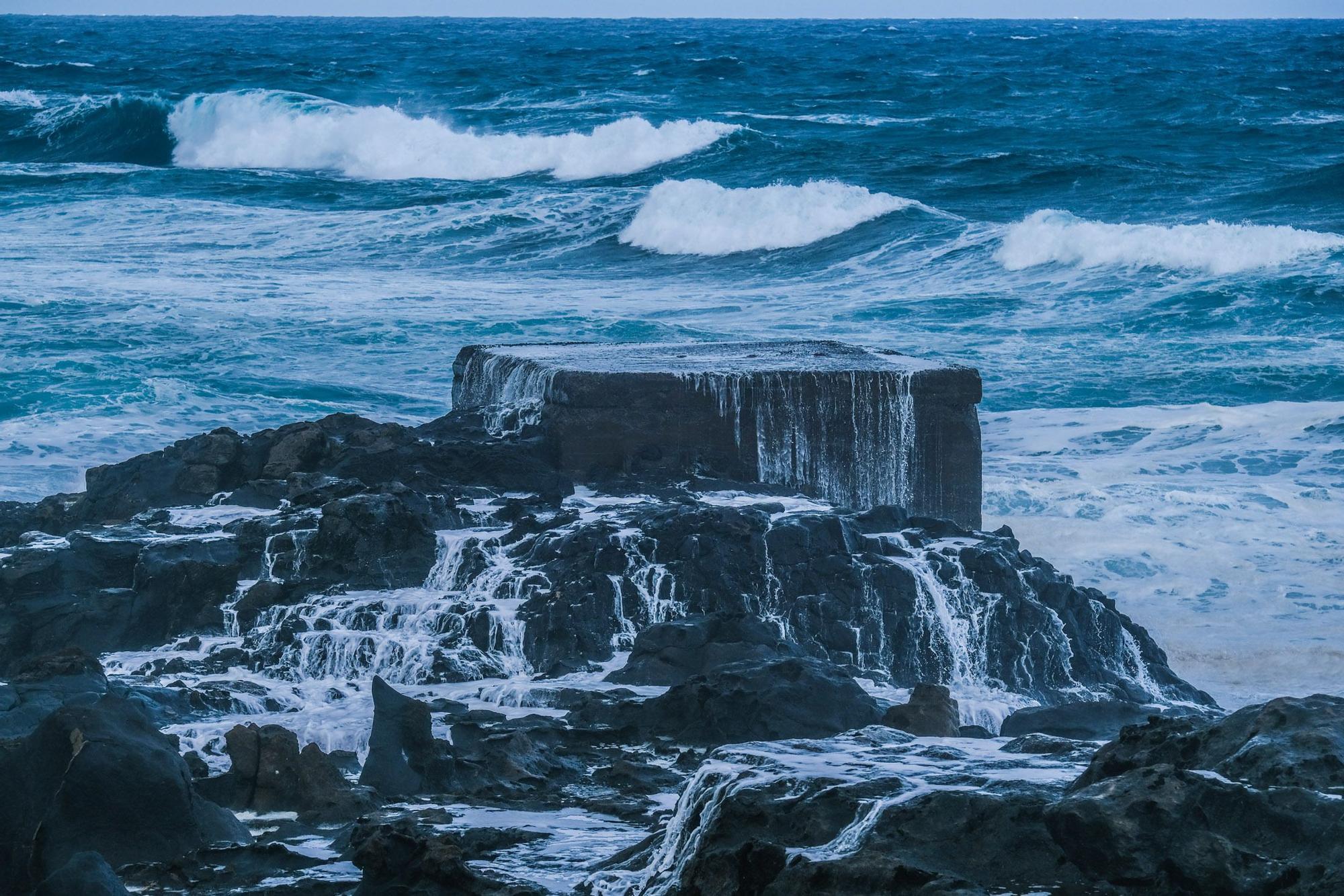 La borrasca Celia deja un temporal de viento y mar en Gran Canaria (14/02/2022)