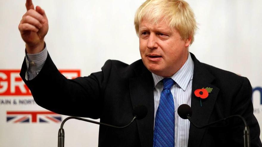 El ministro británico de Exteriores, Boris Johnson, ofreciendo una conferencia en París el pasado viernes.