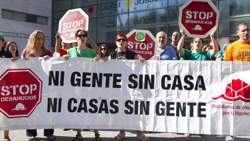 Protesta de la Plataforma de Afectados por la Hipoteca.