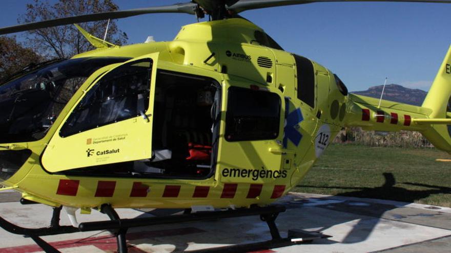 La dona va ser evacuada al Trueta en helicòpter medicalitzat
