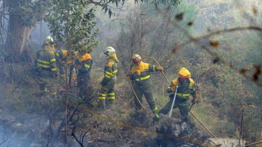 Incendio forestal en Cangas.  // Gonzalo Nuñez