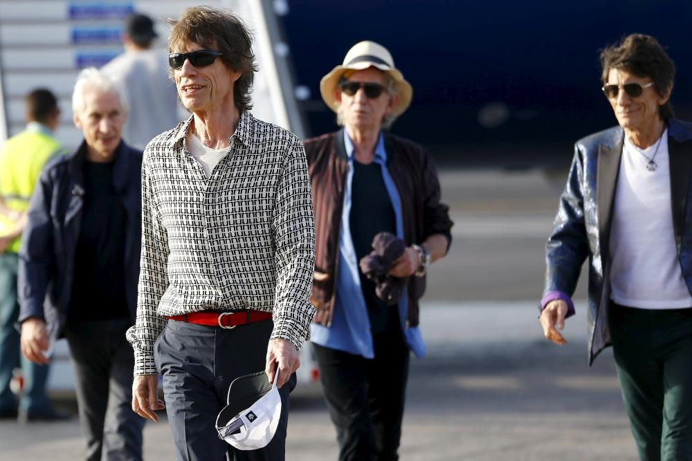 The Rolling Stones aterrizaron hoy en La Habana, donde todo está listo para el concierto gratuito y multitudinario que ofrecerán mañana en la capital cubana.