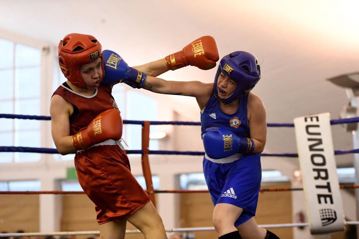 De azul, Daniela Casado en una de sus competiciones.