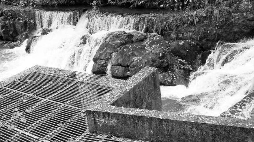 Capturadero de salmones en el paraje de Molino de Lubín, en Carreña.