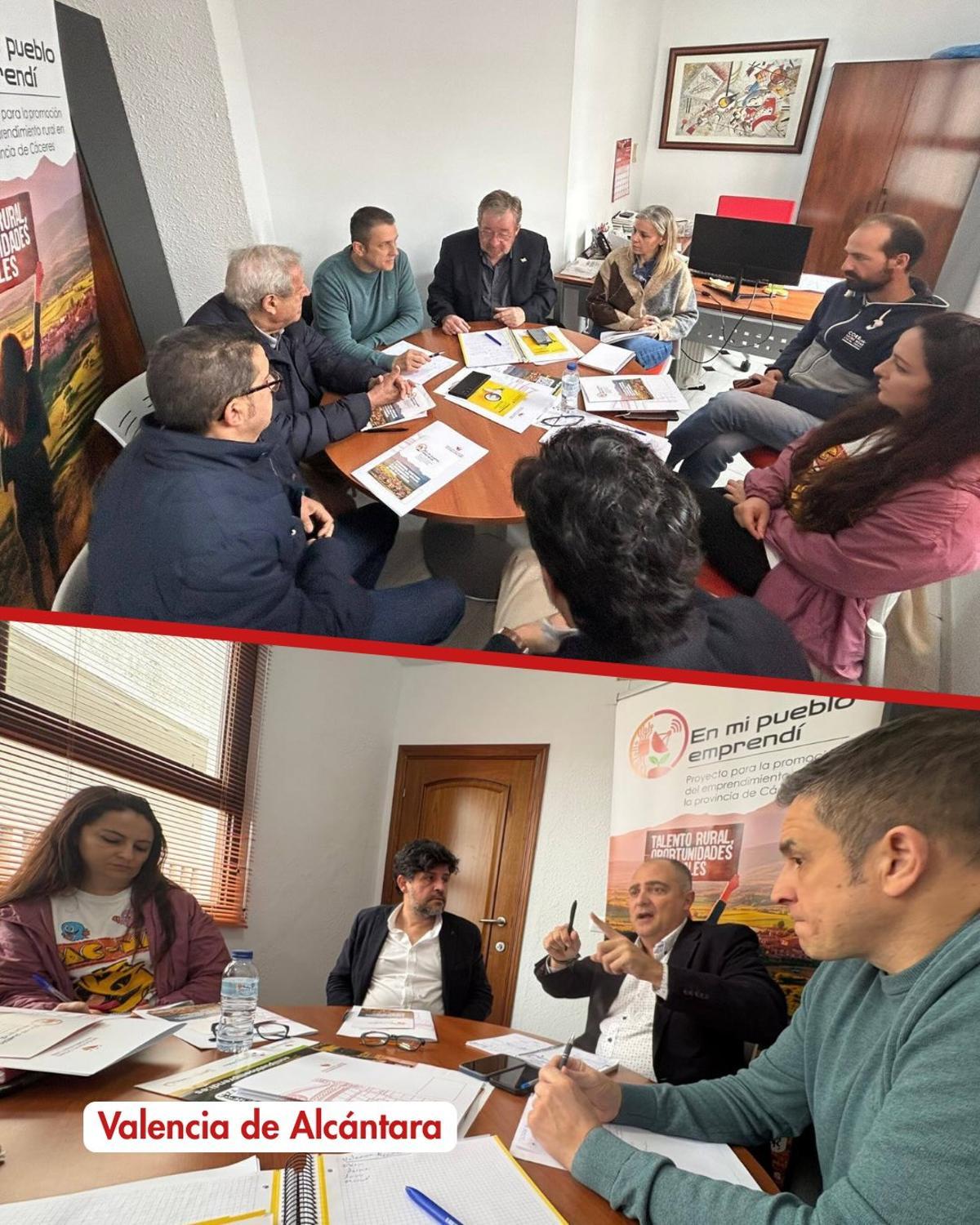 Imagen de la reunión en Valencia de Alcántara.