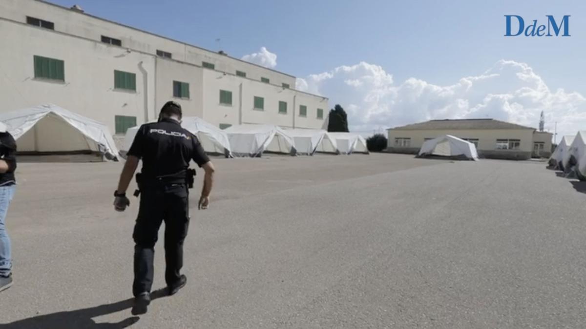 Son Tous se convierte en un campamento para acoger a los migrantes argelinos llegados en patera a Mallorca