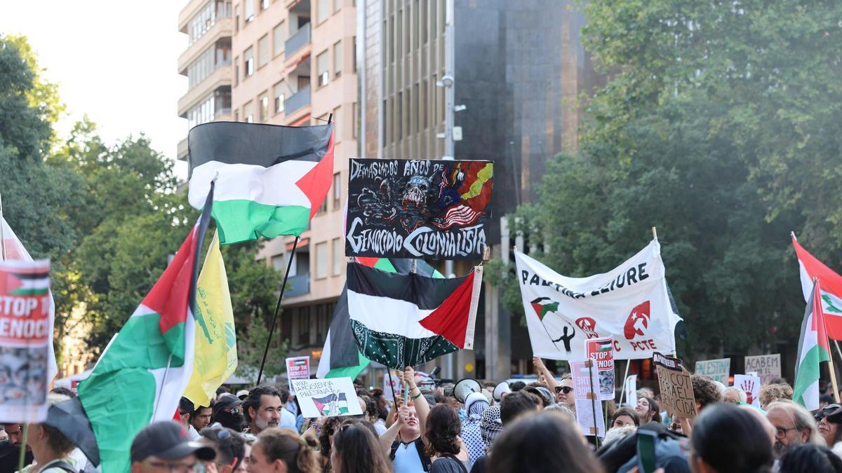 Protesta en Palma contra el genocidio en Gaza.