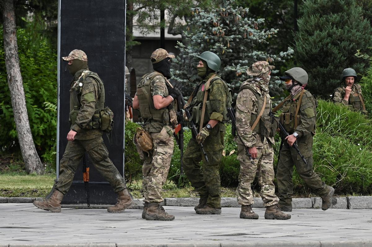 Mercenarios del grupo Wagner en Rostov