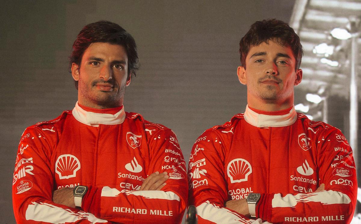 Sainz y Leclerc, con sus nuevos colores para el GP de Las Vegas