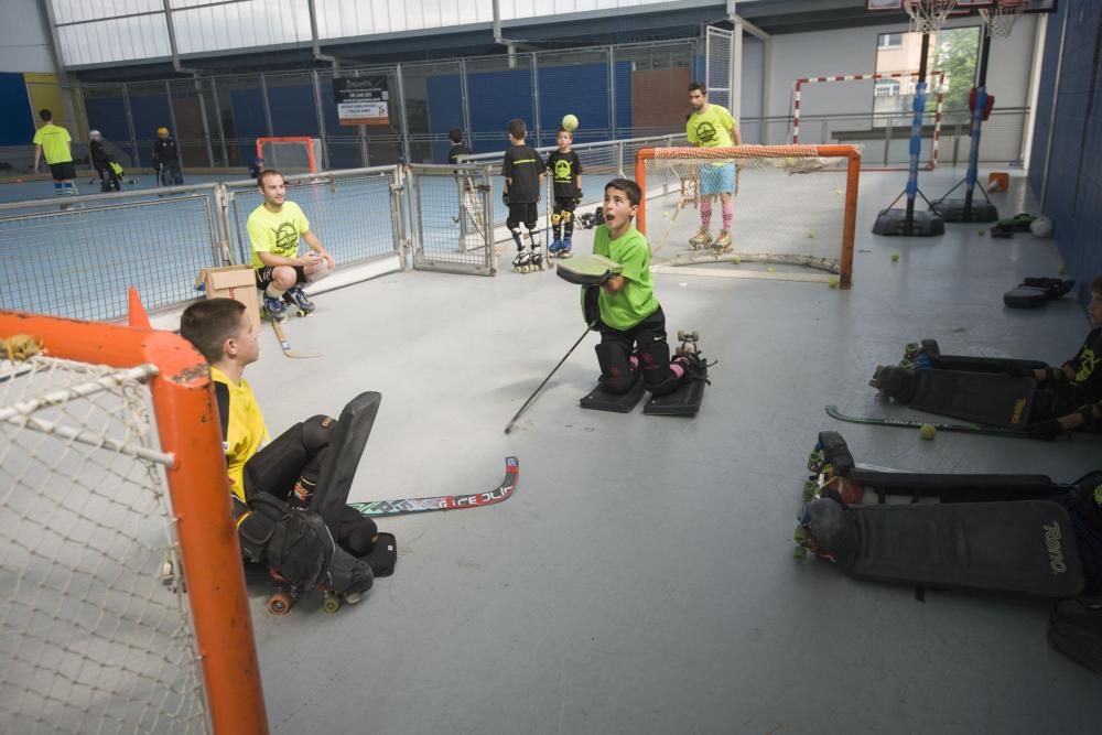 Bargalló y Cancela, en el Campus Hockey Coruña