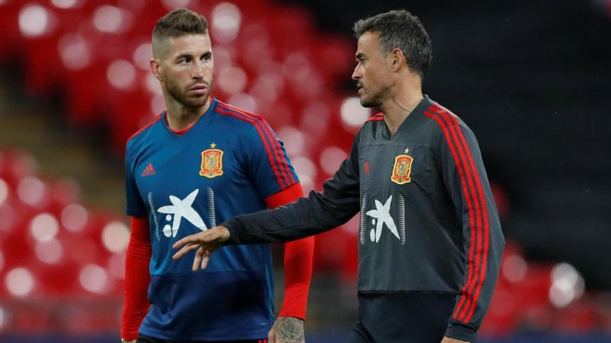 Sergio Ramos a Luis Enrique: &quot;Míster, el equipo está contigo&quot;